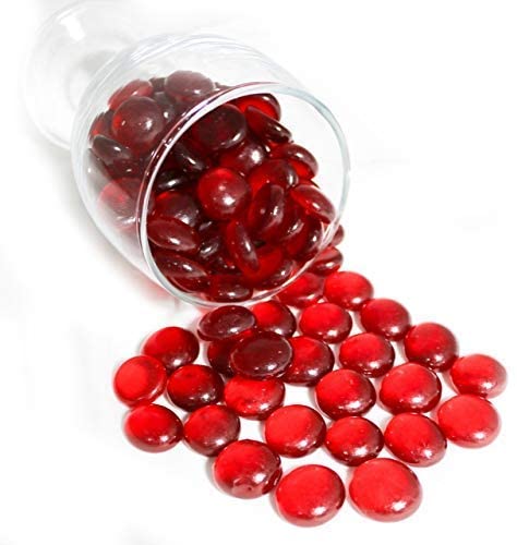 Glass Pebbles Red B