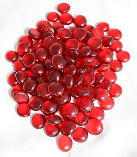 Glass Pebbles Red