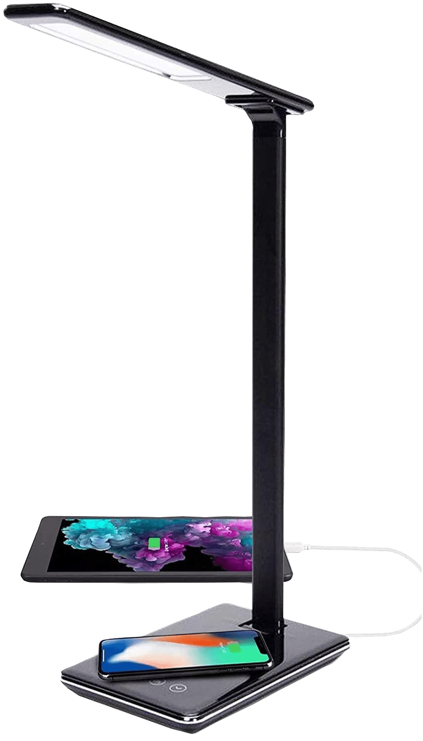 LED Desk Lamp with Wireless Charger Black